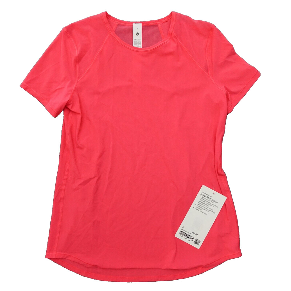 lululemon Size 2 Sculpt Short Sleeve Shirt Classic Fit GLZP Pink New
